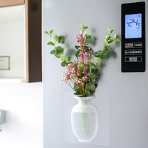 장바9니 붙이는꽃병 실리콘 욕실 창문 거울 인테리어 무점착 홈데코, 블루