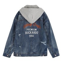 버커루 [BUCKAROO 퍼펙트상품] 점장 강추 [PREMIUM] [데님맛집] !!!남은재고 딱 2장뿐!!!제일예쁜 후드레이어드 백판 BKR로고 빈티지 워싱 청자켓 데님자켓