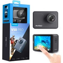 아카소 V50 Pro 네이티브 4K30fps EIS 터치 스크린이 있는 20MP WiFi 액션 카메라 100피트 방수 카메라 웹 카메라 헬멧 액세서리 키트가 있는 외부 마이크 원격, Gray