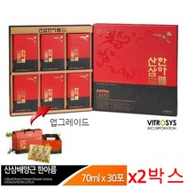 천년정성 산삼배양근 진액 엑기스 산삼 한아름 한뿌리분량 홍삼농축액 산삼액 선물세트, 60포, 70ml