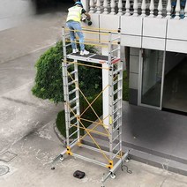 말비계 작업용 우마 도배 발판 사다리 리프트 공사 정비, (이동형)승강장2.2m+가드레일0.8m전체높이3m