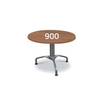 한성 DH 국산 원형탁자 900 삼각다리 곡선 회의용 사무용 원테이블 탁자, 화이트