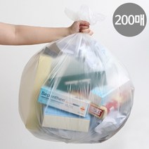네이쳐리빙 재활용 쓰레기 분리수거 배접 비닐봉투200매80L, 청색, 색상:청색