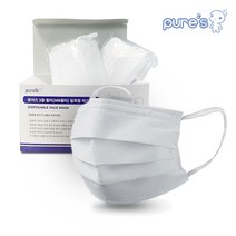 퓨어즈 국산 일회용마스크(50매) 멜트블로운마스크 덴탈마스크 여름마스크, 50매입