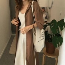 블라우스 원피스형 롱남방 롱셔츠 허리끈 가디건
