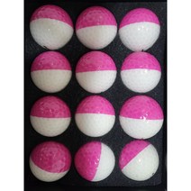 니트로 이클립스 디바이드 반반 골프공, 화이트/푸치시아