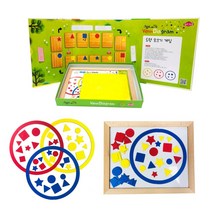 유아 아동 초등 저학년 도형 분류놀이 수학교구 벤다이어그램 엄마표 자석보드 붙이기놀이 유치원 어린이집 홈스쿨링 교재 교구