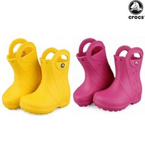 크록스 키즈 아동 장화 핸들 잇 레인부츠 12803-6X0 핑크 12803-730 옐로