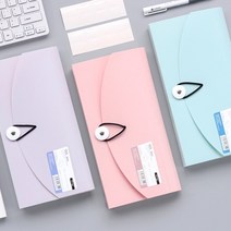 통장지갑 영수증관리 아코디언 지폐 포켓 정리함 지갑, 2-통장지갑-핑크