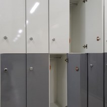 락카장 개인 락커 2단 기숙사 개인 사무실 옷장 목재 락커룸 제작, 화이트+브라켓