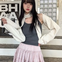 드레보루조 / 피치 머플러 볼레로 가디건
