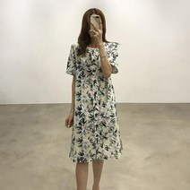 김이쁨 자체제작 린넨 플라워 여름 원피스