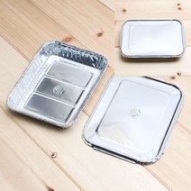 5P 은박도시락B SET 20X15CM 도시락포장용기 단체도시락