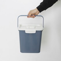 손잡이 음식물쓰레기통 10리터 휴지통 바구니 바스켓, 핸들 바스켓(블랙), 1개