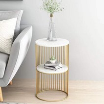 쇼파 침대 옆 협탁 대리석 사이드 테이블, 골드1단