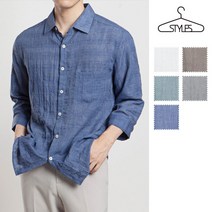 [스타일에스] [스타일 에스]M-4XL 무지 린넨 7부 셔츠