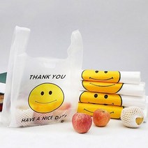 스마일팬시 비닐봉지 쇼핑백 스마일봉투 1묶음 50장, 선택03 국산 반투명 스마일