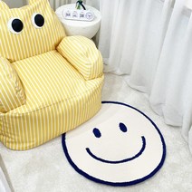 [더얀 카페트] [오더메이드 국내제작] 스마일 원형러그/카페트 3color (120cm원형