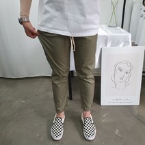 [당일출고]남녀공용 봄여름 린넨 마 밴딩 슬랙스 9부 팬츠 세미와이드 바지