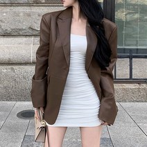 대박난박양 레더 루즈핏 자켓
