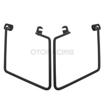 오토바이 바이크 가와사키 w400 w650 w800 용 솔리드 스틸 새들백 지지 브래킷 사이드 마운트 트렁크 백 홀더, 검정