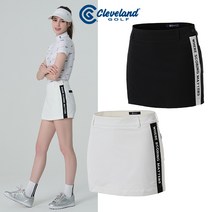 클리브랜드 옆선 레터링 랩스커트형 여성 숏반바지 골프팬츠 CGKWPT1070