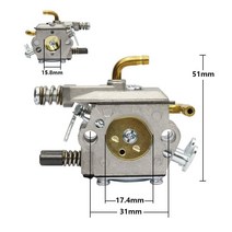 가솔린 전기 톱 기화기 적합 코마츠 4500 45cc 예비 부품 잔디 깎는 기계 2 스트로크, 02 double copper pipe