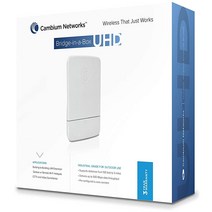 Cambium Networks Bridge-in-a-Box UHD | 플러그 앤 플레이 야외 무선 이더넷 브릿지 | 사전 페어링 포인트-투 포인트 링크 | 1마일 무선 범위 | 8