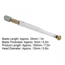 3mm 오일 링 유리 커터 YG6 초경 투명 PC 핸들 롤러 타일 절단 도구, 한개옵션0