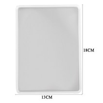 사각 쟁반 트레이 투명 적 사각형 Uv 크리스탈 에폭시 수지 금형 DIY 라운드 코스터 석고 시멘트 콘크리트 실리콘 홈 장식, [01] 02