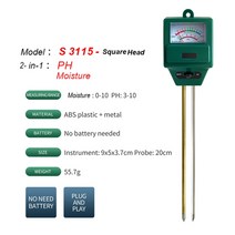 토양 측정기 자동 5-in-1 냄비 토양 테스터 ph 분석기 온도계 수분 산도 ph, 협력사, 2 in 1-ph-s3115