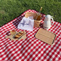 10종 감성 피크닉 방수 매트 큰 돗자리 두꺼운 패브릭 도톰한 한강 공원 돗자리 푹신한 돋자리 돛자리 제주 바다 체크 스트라이프 무지개 피크닉용품 차박 캠핑 차크닉 소풍 깔개 특대, (150X200)레드