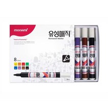 기타 바보사랑[펜스테이션]모나미 유성매직 8색세트 매, 쿠팡 본상품선택