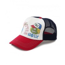 YOUTHBATH 몬스터 메쉬 트러커캡_화이트/레드 Monster Mesh Trunker Cap_White/Red