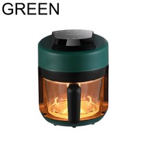 가정용 다기능 에어 프라이어 투명 시각화 전자동 소형 전기, 01 Green_02 UK, Green