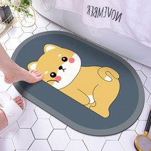 홈다움 빨아쓰는 말랑이 규조토 누워있는 동물 발매트 40 x 60 cm, 누워있는 댕댕이