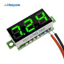 0.28 인치 LED 디지털 전압계 전류계 50V 100V 자동차 오토바이 측정기 볼트 감지기 테스터 모니터 패널, 13 2.5-30V 2 Wire Green