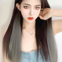 [스킨알엑스]그라데이션 컬러 브릿지 헤어피스5p 똑딱이 부분가, 단품