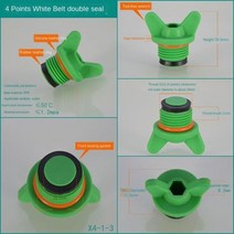 소제구 파이프 피팅 1/2IN PPR 와이어 플러그 씰 링 포함 외부 치과 ppr 물 10 개, 4Green double seal