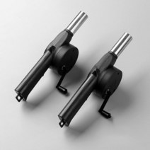 차콜스타터 숯착화기 2핸드 크랭크 송풍기 가정용 수동 휴대용 바베큐 작은 헤어 드라이어 야외 편리한 액