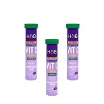 홀랜드앤바랫 비타민 C 블랙커런트 1000mg 발포성 20정 Holland & Barrett Vitamin C Blackcurrant, 3팩