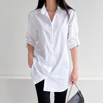 퍼니걸스 면 베이직 롱 기본 셔츠 여성의류_5787