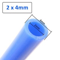 블루 식품 등급 실리콘 진공관 호스 2MM ~ 25MM 유연한 식품 등급 실리카 젤 파이프 자동차 경주 라인 파이프 튜브, 2 x 4mm_One Size