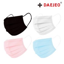 (한정수량) 멜트블로운 3중필터 일회용 마스크50매, 마스크핑크