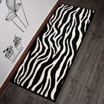 극세사 지브라 주방매트 (110x40), 브라운[110x45]