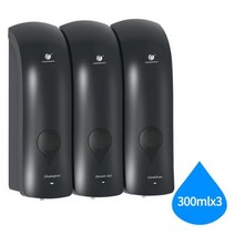 비누디스펜서 자동손세정제 거품비누디스펜서 샴푸 비누 디스펜서 벽걸이 수동 핸드 펌프 로션 샤워 젤 용기, Black Triple Head