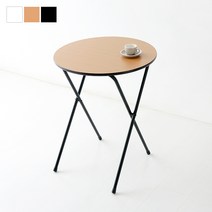 마켓비 HOMATO 접이식테이블 라운드 D60, 빈티지화이트 6618.6954