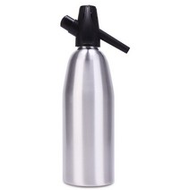 탄산수제조전문 소다수 사이펀 알루미늄 CO2 스파클 메이커 바 도구 1L, 01 Silver