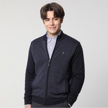 닥스셔츠 울혼방 빅트윌 하프넥 방풍 풀집업 가디건 네이비 DIW3SWZU711N1