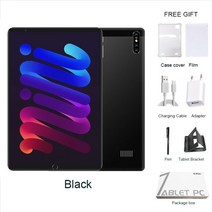 에어프로 고성능 액티브 태블릿 패드 미니 태블릿 8인치 8GB 램 256GB ROM 심, 검은 색